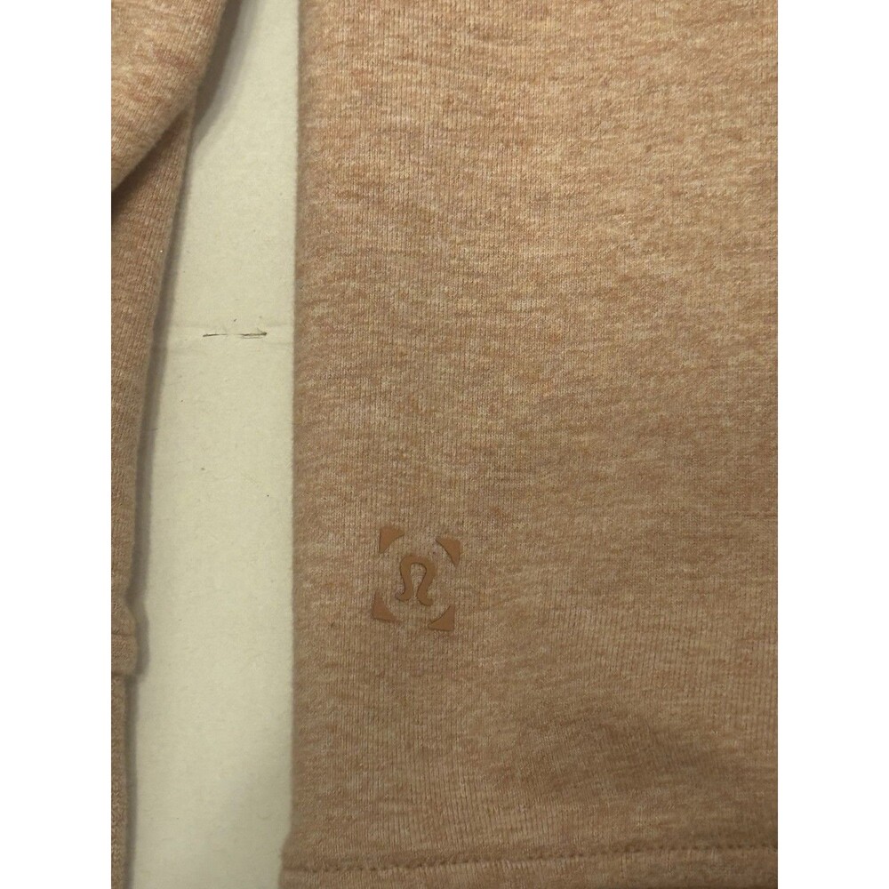 lululemon Beige Men's M Pullover Hoodie Drawstring Solid Jersey Logo - Picture 5 of 5